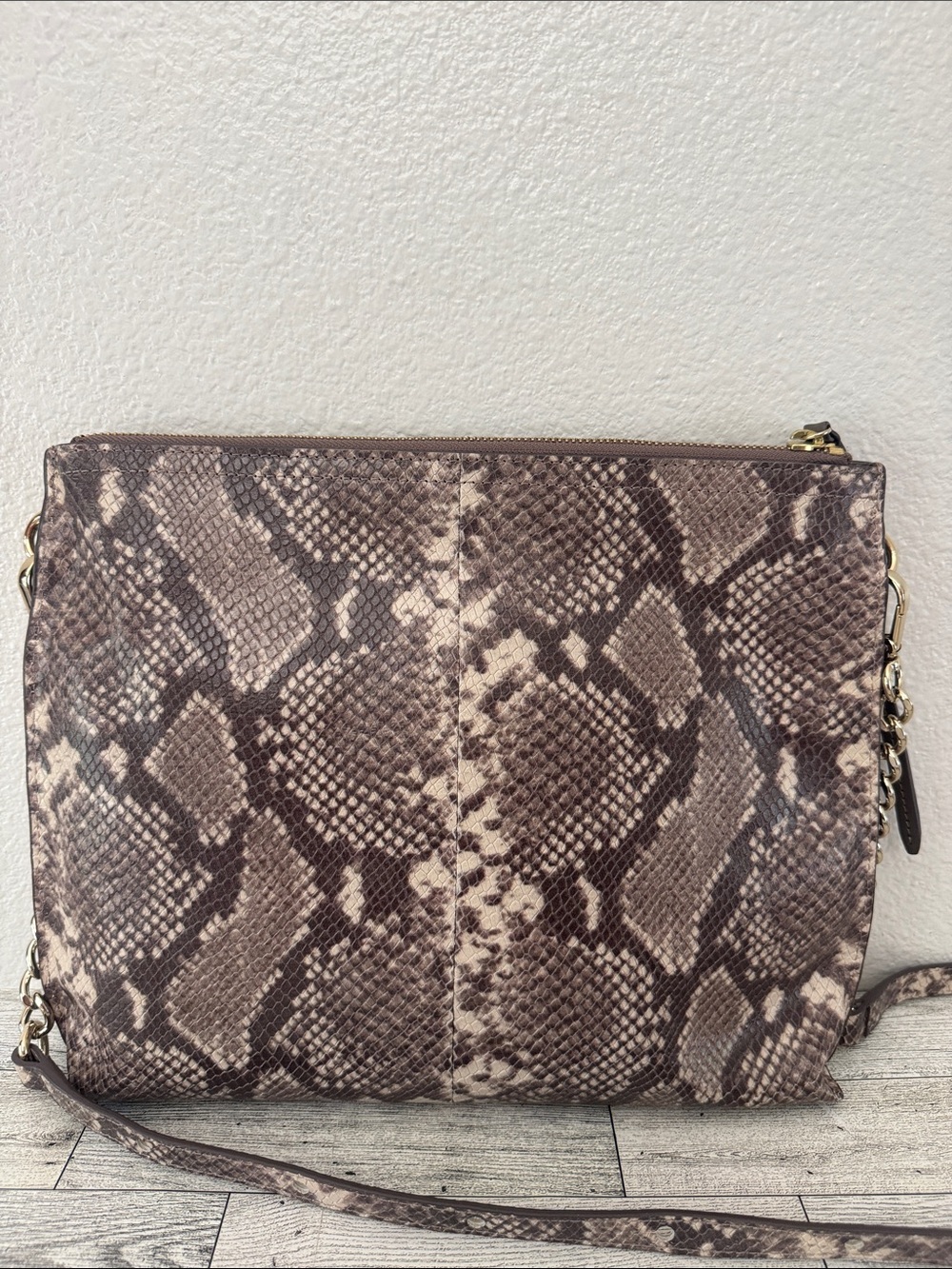 Elaine Turner Jax Leather Snake Print Bag NWT - Picture 2 of 11
